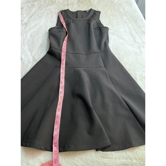 Madewell lace shoulder fit & flare black pointe dress women size 2 - Picture 7 of 7